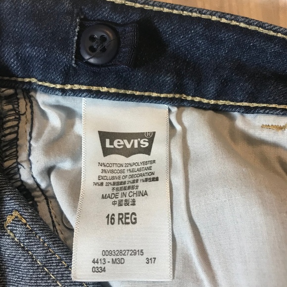 Girls Levis Skinny Jeans With Stars - Size 16 Reg - Picture 8 of 8
